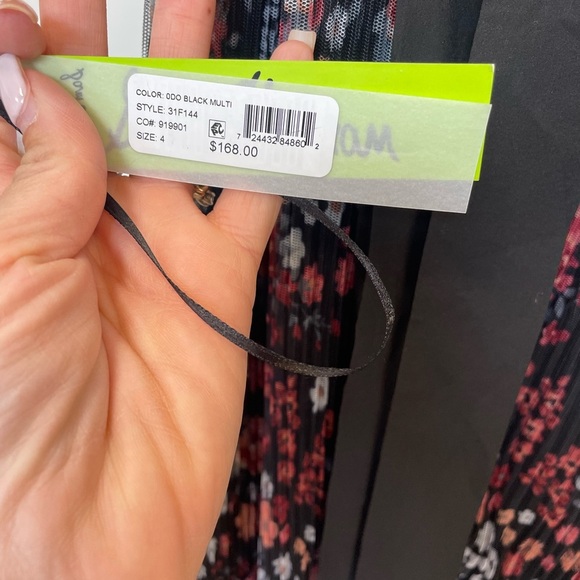 NWT Sam Edelman Floral Black Midi Maxi Dress size 4 - Picture 8 of 10